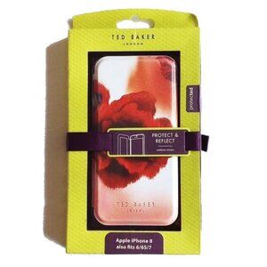 NWT Ted Baker iPhone Case 6/6S/7/8 Rose White Red Floral